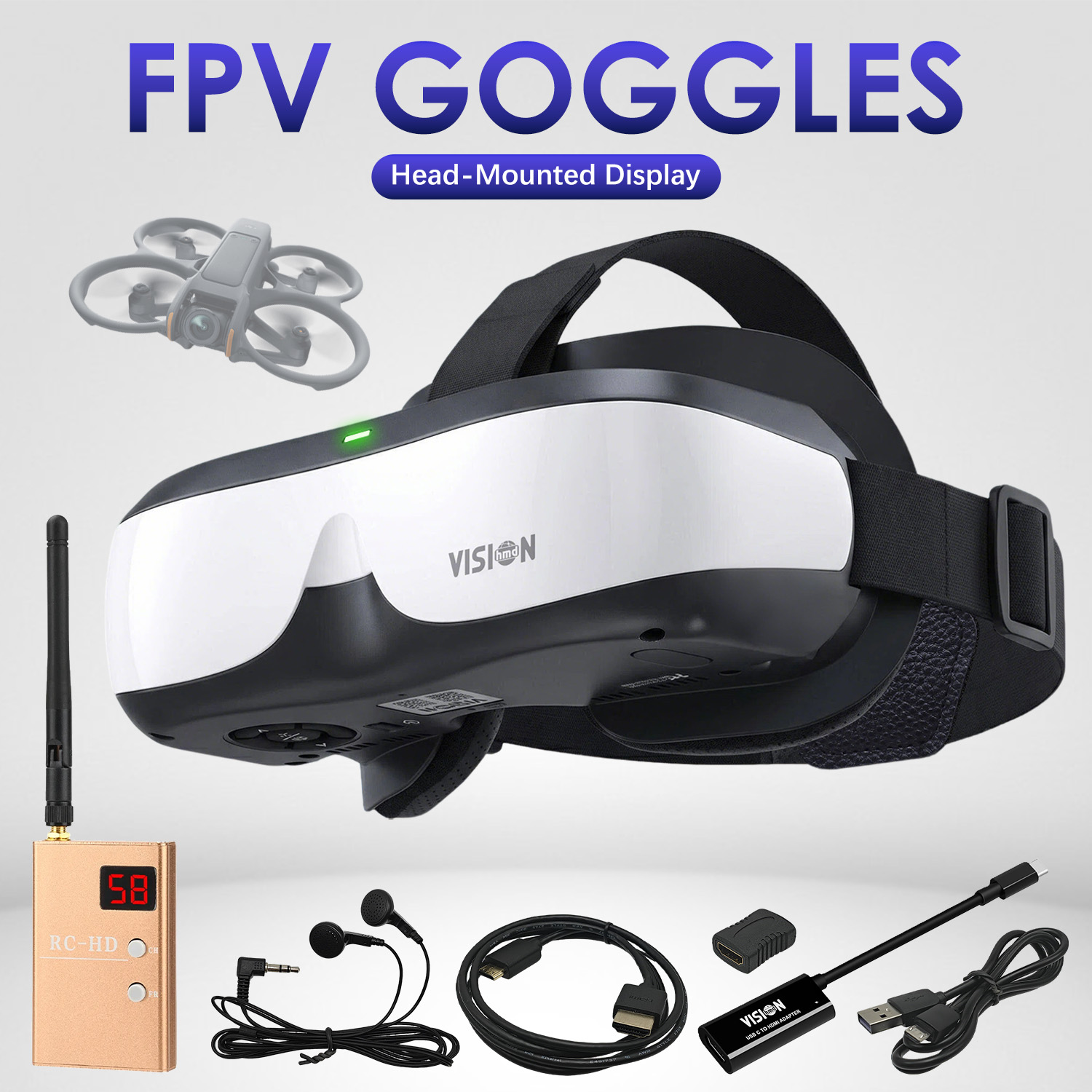 Kit Kacamata Video FPV Head Mo - Skyzone Sky04O Pro Fpv Goggles ulasan dan harga